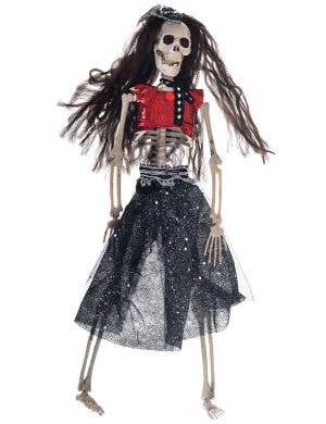 Image of 40cm Female Skeleton with Hair Halloween Decoration
