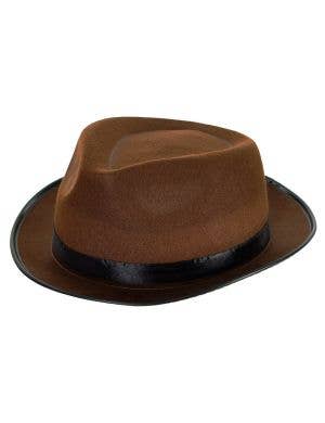Image of Freddy Krueger Brown Fedora Costume Hat - Main Image
