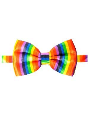 Image of Adjustable Rainbow Satin Costume Bow Tie