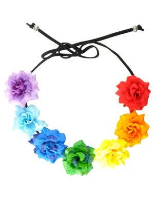 Image of Adjustable Rainbow Flower Costume Headband