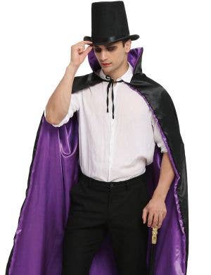 Reversible Purple and Black Vampire Halloween Cape