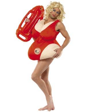 Image of front of Hilarious Adult's Licensed Baywatch Fancy Dress Costume | Heaven Costumes