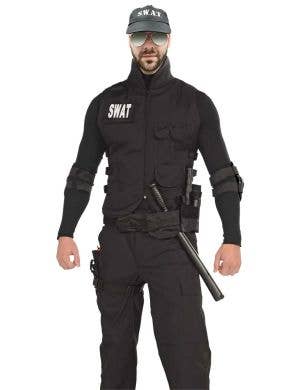 Image of SWAT Police Plus Size Men's Costume Vest - Main Image