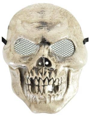 Image of Aged Look Human Skull Halloween Costume Mask