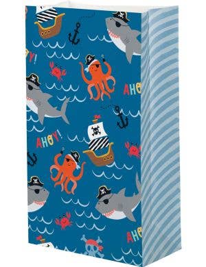 Image of Ahoy Pirate 8 Pack Paper Party Favour Bags