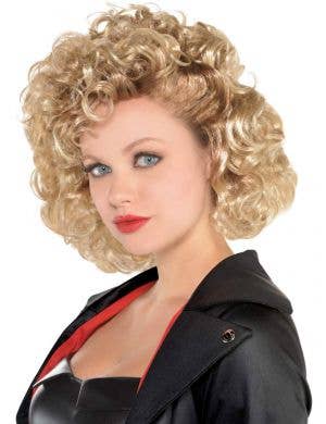 Short Curly Blonde 1950's Bad Sandy Grease Costume Wig for Women