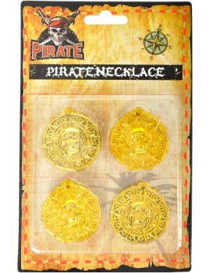 Image of Ancient Gold Pirate Coin Costume Necklaces