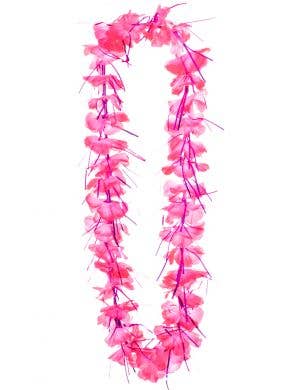 Pink Flower Lei with Tinsel