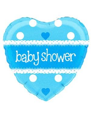 Image of Baby Shower Blue Heart 45cm Foil Balloon