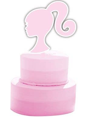 Image of Barbie Pink Silhouette Cake Topper