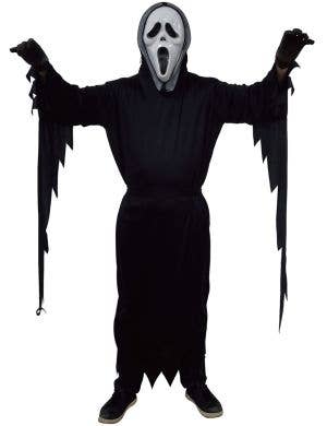 Mens Black Hooded Halloween Costume Robe