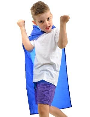 Playful Blue Kids Sports Day Costume Cape