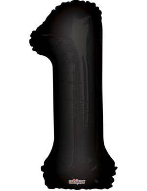 Image of Black 87cm Number 1 Party Balloon