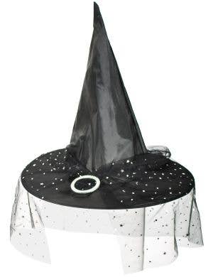Image of Cute Black Celestial Witch Halloween Costume Hat