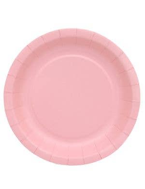Image of Blush Pink 18cm 20 Pack Round Paper Plates