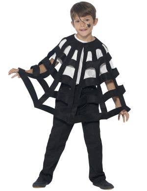 Image of Spider Web Boys Halloween Cape Costume Accessory