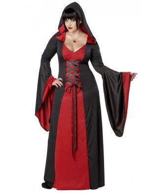Hooded Red Robe Plus Size Womens Halloween Costume