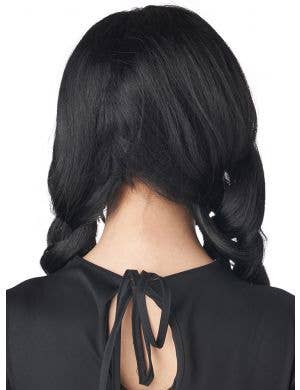 Wednesday Addams Style Womens Black Braids Costume Wig