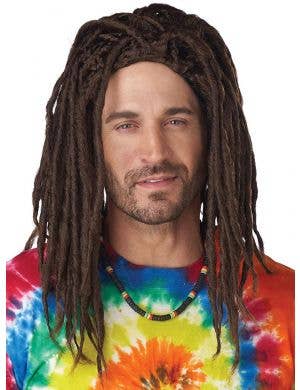 Men's Brown Bob Marley Dreads Costume Accessory Wig