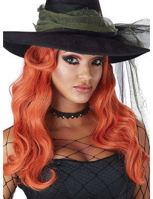 Sultry Siren Womens Long Ginger Costume Wig