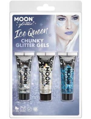 Image of Moon Glitter Ice Queen 3 Pack Chunky Glitter Gels