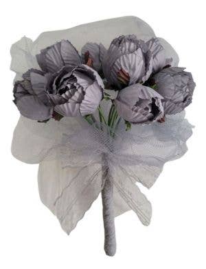 Image of Corpse Bride Licensed Fake Grey Flower Bouquet
