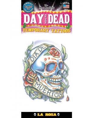 Day Of The Dead La Rosa Temporary Tattoo