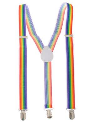 Cheerful Rainbow Striped Costume Suspenders