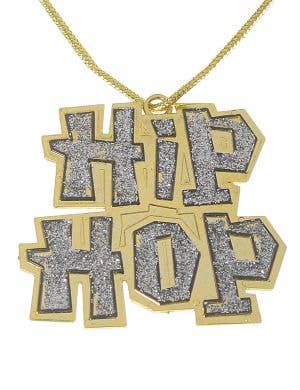 Jumbo Gold with Silver Glitter Hip Hop Costume Necklace