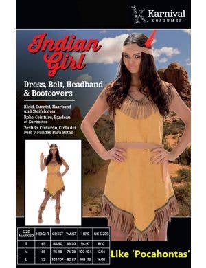 American Indian Womens Pocahontas Style Costume