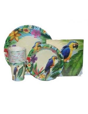 Hawaiian Parrot Party Bowls - 10 Pack