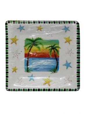 10 Pack Hawaiian Beach Themed Party Plates
