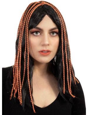 Womens Long Black Cleopatra With Rope Braid