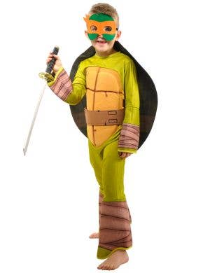 Image of Karate Turtle Boys Orange Mask Dress Up Costume - Main Image