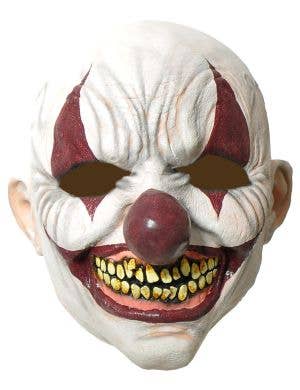 Image of Creepy Red Clown Full Head Halloween Latex Mask - Main Image