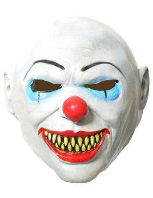 Image of Evil Smiling Clown Full Head Halloween Latex Mask - Main Image