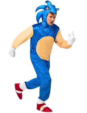 Image of Deluxe Sonic the Hedgehog Mens Gaming Costume - Front View