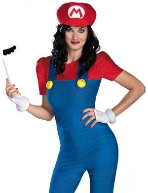 Super Mario Womens Deluxe Plus Size Mario Costume