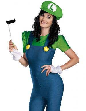 Luigi Womens Deluxe Super Mario Plus Size Costume
