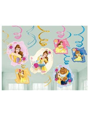 Image of Disney Princesses Belle Hanging Spirals Decoration