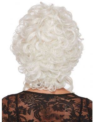 Curly Platinum Blonde Victorian Up Do Womens Costume Wig