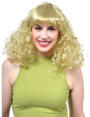 Womens 70s Disco Blonde Wig Costume Accessory - Main Image