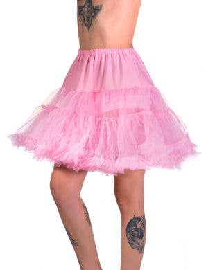 Women's Plus Size Fluffy Pink Thigh Length Costume Petticoat