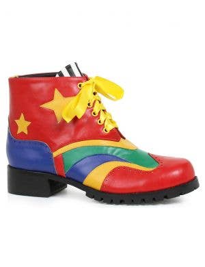 Deluxe Rainbow Coloured Mens Clown Shoes