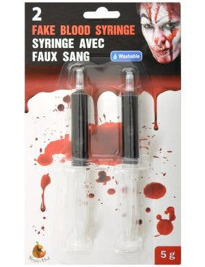 Image of Fake Blood Syringe 2 Pack Special FX Makeup