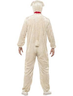 Fluffy Cream Lamb Mens Onesie Costume
