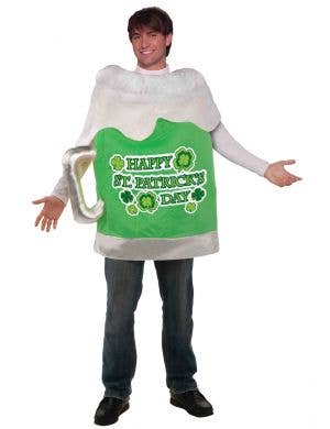 Novelty Green Beer Mug St. Patrick's Day Adult's Costume Main Image