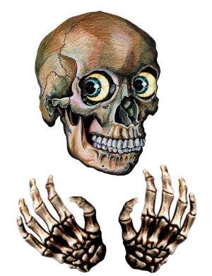 Skull Head and Hands Window Stickers Halloween Decoration - Main Image