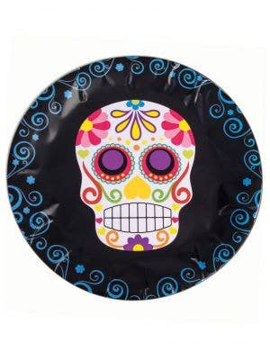9 Inch Round Day of the Dead Party Plates