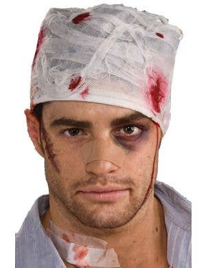 Blood Stained White Bandage Gauze Costume Hat